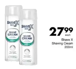 Save Shave X Shaving Cream offer