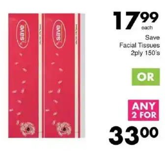 Save Save Facial Tissues 2ply offer