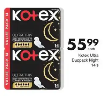 Save Kotex Ultra Duopack Night offer