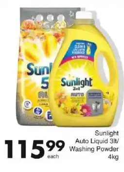 Save Sunlight Auto Liquid/ Washing Powder offer