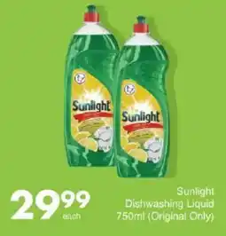 Save Sunlight Dishwashing Liquid offer