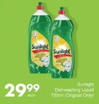 Save Sunlight Dishwashing Liquid offer