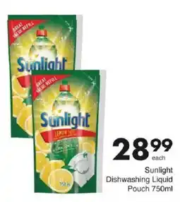 Save Sunlight Dishwashing Liquid Pouch offer