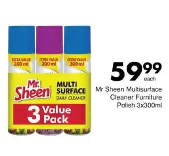 Save Mr Sheen Multisurface Cleaner Furniture Polish offer