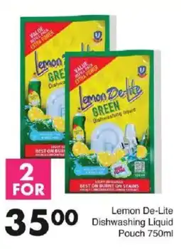 Save Lemon De-Lite Dishwashing Liquid Pouch offer