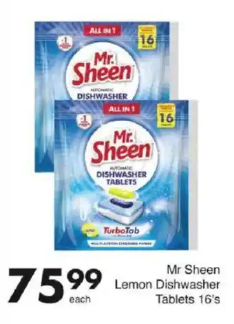 Save Mr Sheen Lemon Dishwasher Tablets offer