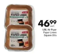 Save UBL Air Fryer Paper Liners Square offer