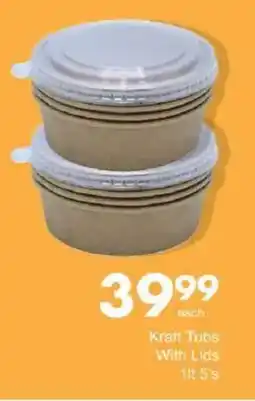 Save Kraft Tubs With Lids offer