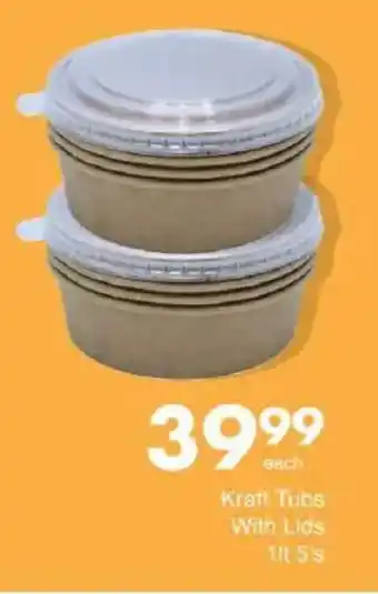 Save Kraft Tubs With Lids offer