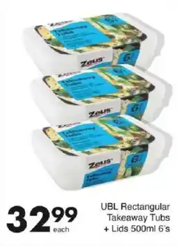 Save UBL Rectangular Takeaway Tubs + Lids offer