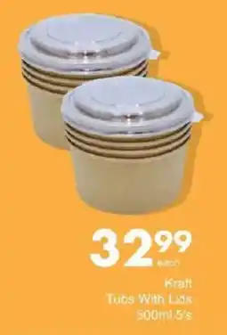 Save Kraft Tubs With Lids offer