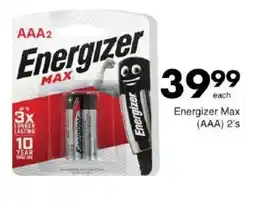 Save Energizer Max AAA offer