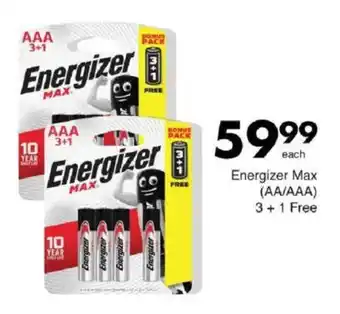 Save Energizer Max AA/AAA offer