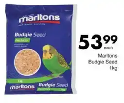 Save Marltons Budgie Seed offer
