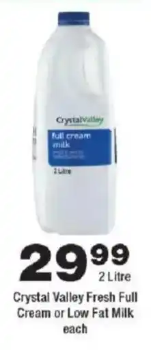 OK urban Crystal Valley Fresh Full Cream or Low Fat Milk offer