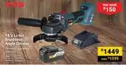 Builders Warehouse Ryobi 18v Li-Ion Brushless Angle Grinder 786433 offer