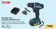 Builders Warehouse Ryobi One Plus 18V Cordless Drill Driver kit 652294 offer