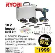 Builders Warehouse Ryobi 18V Impact Drill Kit 566132 offer