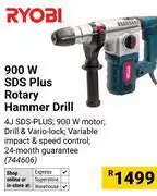 Builders Warehouse Ryobi 900W SDS Plus Rotary Hammer Drill 744606 offer