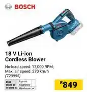 Builders Warehouse Bosch 18V Li-Ion Cordless Blower 720995 offer