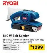 Builders Warehouse Ryobi 810W Belt Sander 461065 offer