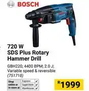 Builders Warehouse Bosch 720W SDS Plus Rotary Hammer Drill 751718 offer