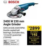Builders Warehouse Bosch 2400W 230mm Angle Grinder 720990 offer