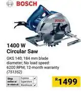 Builders Warehouse Bosch 1400W Circular Saw 751352 offer