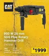 Builders Warehouse CAT 800W 26mm SDS Plus Rotary Hammer Drill 767320 offer