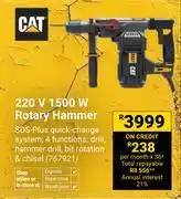 Builders Warehouse CAT 220V 1500W Rotary Hammer 767921 offer