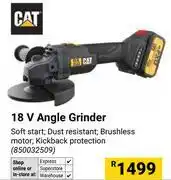 Builders Warehouse CAT 18V Angle Grinder 850032509 offer