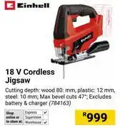 Builders Warehouse Einhell 18V Cordless Jigsaw 784163 offer