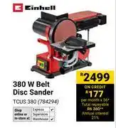 Builders Warehouse Einhell 380W Belt Disc Sander TCUS 380 784294 offer