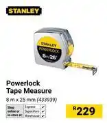 Builders Warehouse Stanley Powerlock Tape Measure 8m x 25mm offer