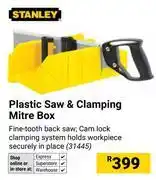 Builders Warehouse Stanley Plastic Saw & Clamping Mitre Saw offer