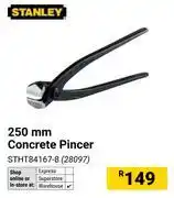 Builders Warehouse Stanley 250mm Concrete Pincer offer