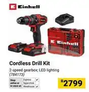 Builders Warehouse Einhell Cordless Drill Kit 784173 offer