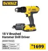 Builders Warehouse DeWalt 18V Brushed Hammer Drill Driver 850019452 offer