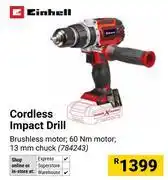 Builders Warehouse Einhell Cordless Impact Drill 784243 offer