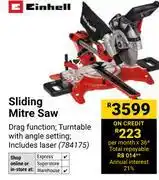 Builders Warehouse Einhell Sliding Mitre Saw 784175 offer