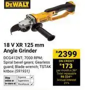 Builders Warehouse DeWalt 18V XR 125mm Angle Grinder 591931 offer