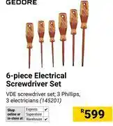 Builders Warehouse Gedore 6 Piece Electrical Screwdriver Set offer