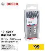 Builders Warehouse Bosch 10 Piece Drill Bit Set offer