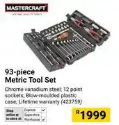 Builders Warehouse Mastercraft 93 Piece Metric Tool Set offer