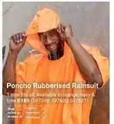 Builders Warehouse Beck Poncho Rubberised Rainsuit offer