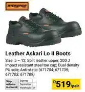 Builders Warehouse Interceptor Leather Askari Lo II Boots-Per Pair offer