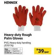 Builders Warehouse Hennox Heavy Duty Rough Palm Gloves-Per Pair offer