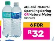 Aquelle Natural Sparkling Spring Or Natural Water-For 6 x 500ml