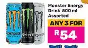 Game Monster Energy Drink Assorted-For 3 x 500ml offer