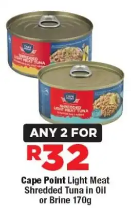 OK Foods Cape Point Light Meat Shredded Tuna in Oil or Brine offer